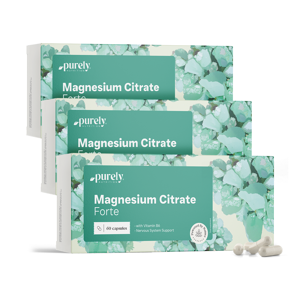 3x Cytrynian magnezu Forte + witamina B6, razem 180 kapsułek