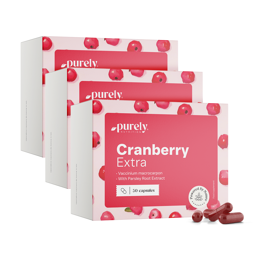 3x Cranberry Extra – ekstrakt żurawiny i pietruszki, razem 90 kapsułek