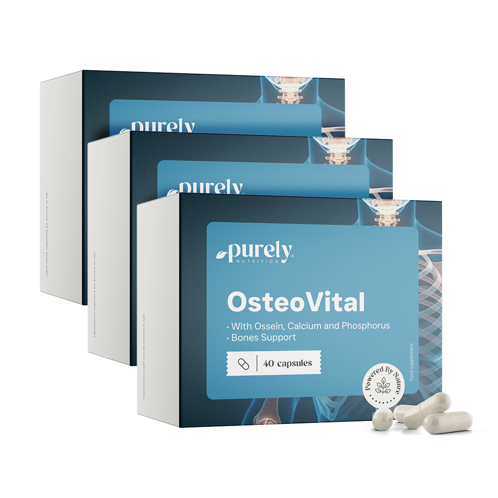 3x OsteoVital - kompleks osseiny, wapnia i fosforu, razem 120 kapsułek