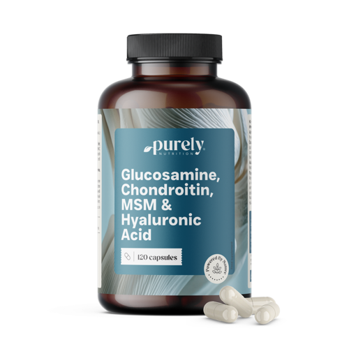 Glukozamina, chondroityna, MSM i kwas hialuronowy, 120 kapsułek