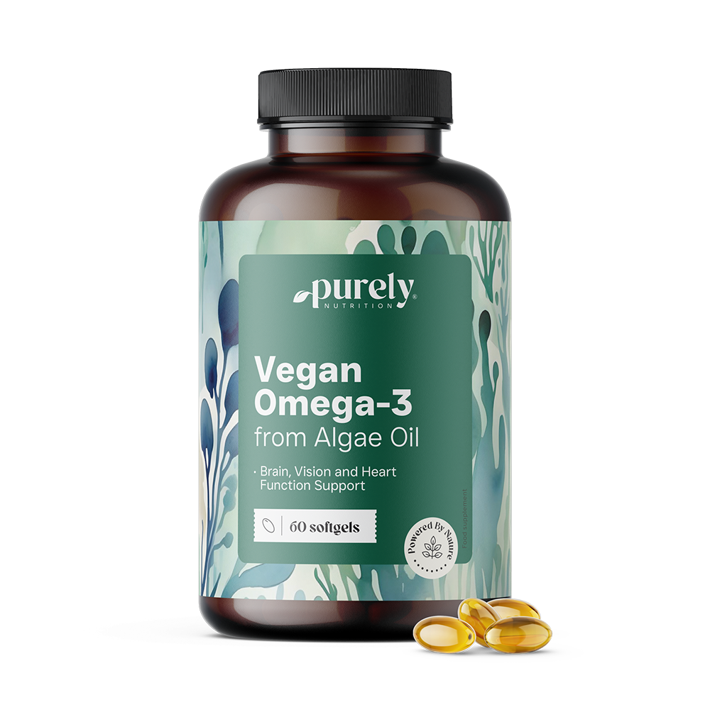 Wegańskie omega-3 1000 mg – z alg, 60 miękkich kapsułek