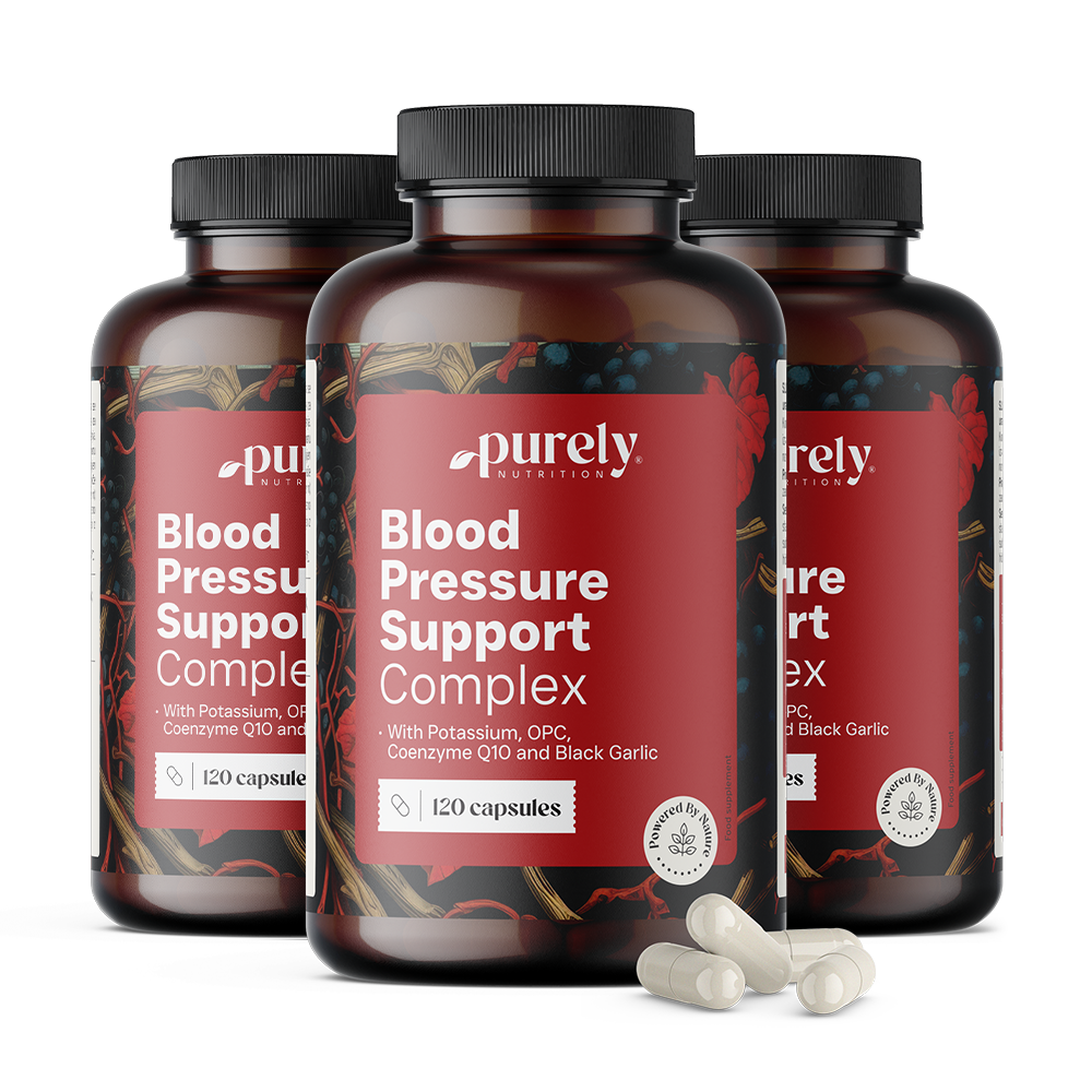 3x Blood Pressure Support Complex – kompleks do regulacji ciśnienia krwi, razem 360 kapsułek