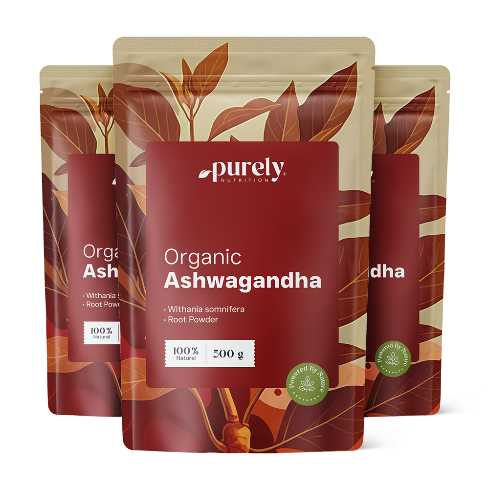 3x BIO Ashwagandha w proszku, razem 1500 g