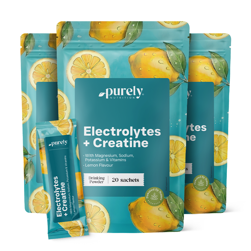3x Elektrolity z kreatyną – cytryna, razem 60 saszetek