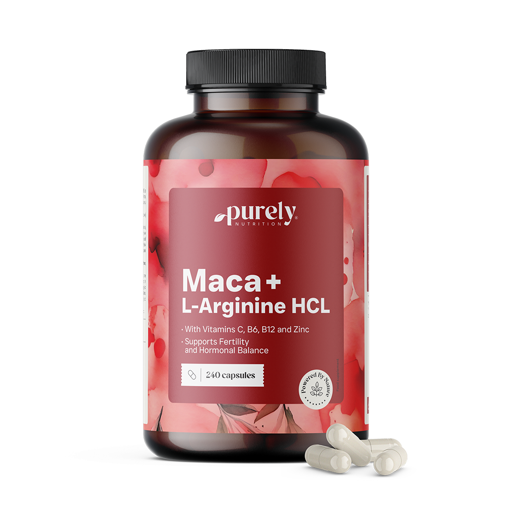 Maca 4000 mg + L-arginina HCl, 240 cápsulas