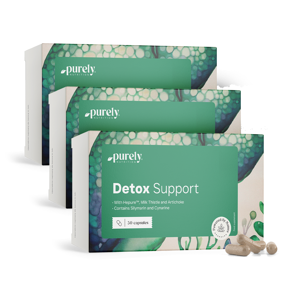 3x Detox Support - komplex s artičokou a pestrecom mariánskym, spolu 90 kapsúl