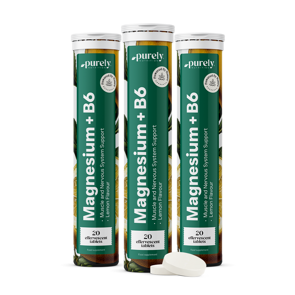 3x Horčík + vitamín B6 - šumivé tablety, spolu 60 šumivých tabliet