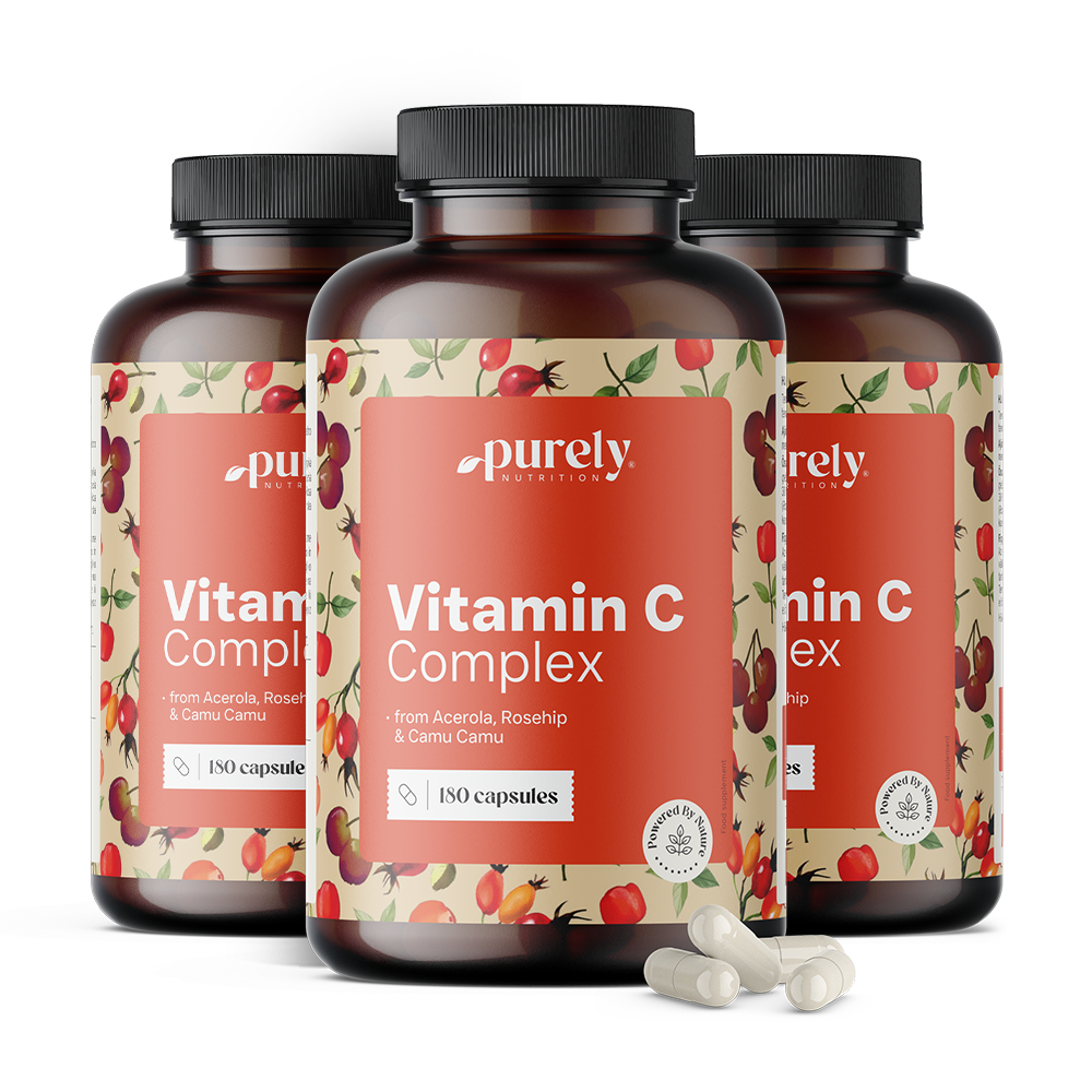 3x Vitamín C komplex - z aceroly, ruže a camu camu, spolu 540 kapsúl