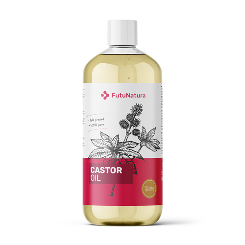 100% óleo de rícino, 500 ml