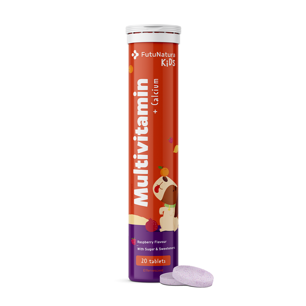 Multivitaminas para crianças em forma de comprimidos efervescentes