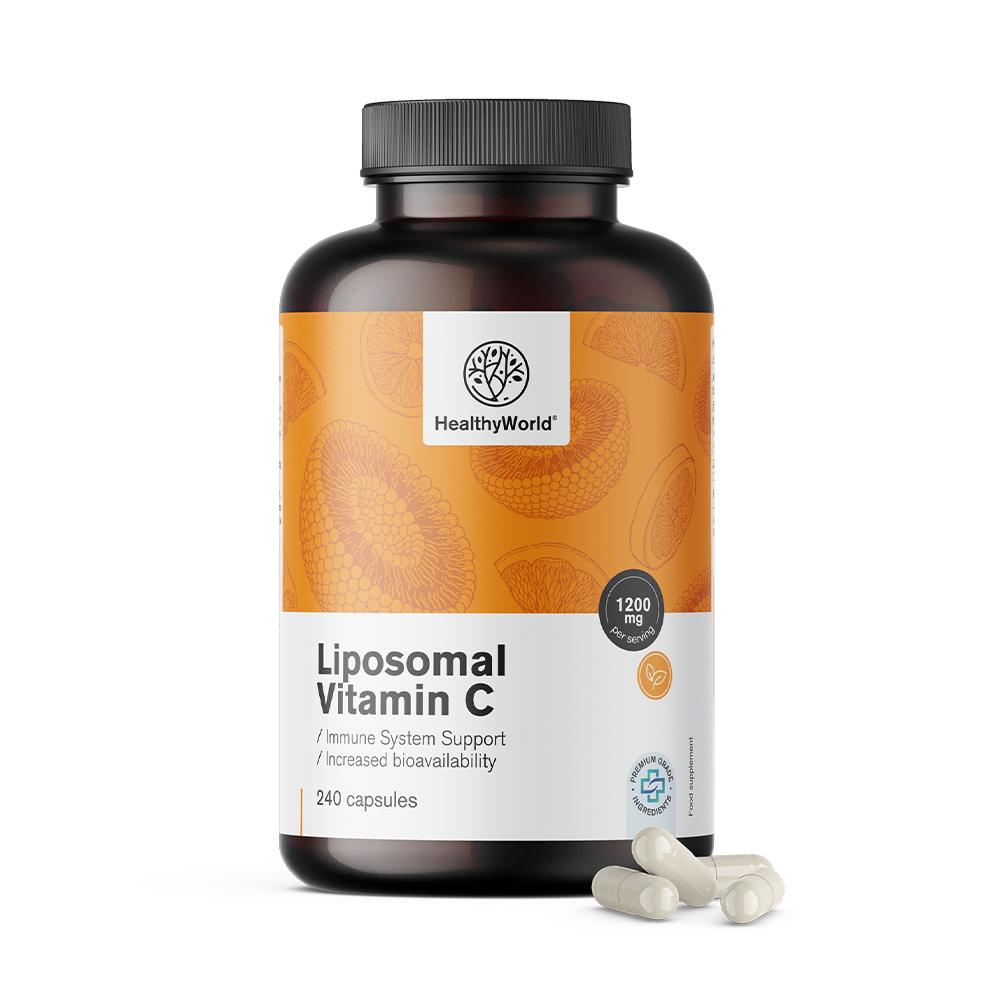 Vitamina C lipossómica 1200 mg com extrato de rosa mosqueta