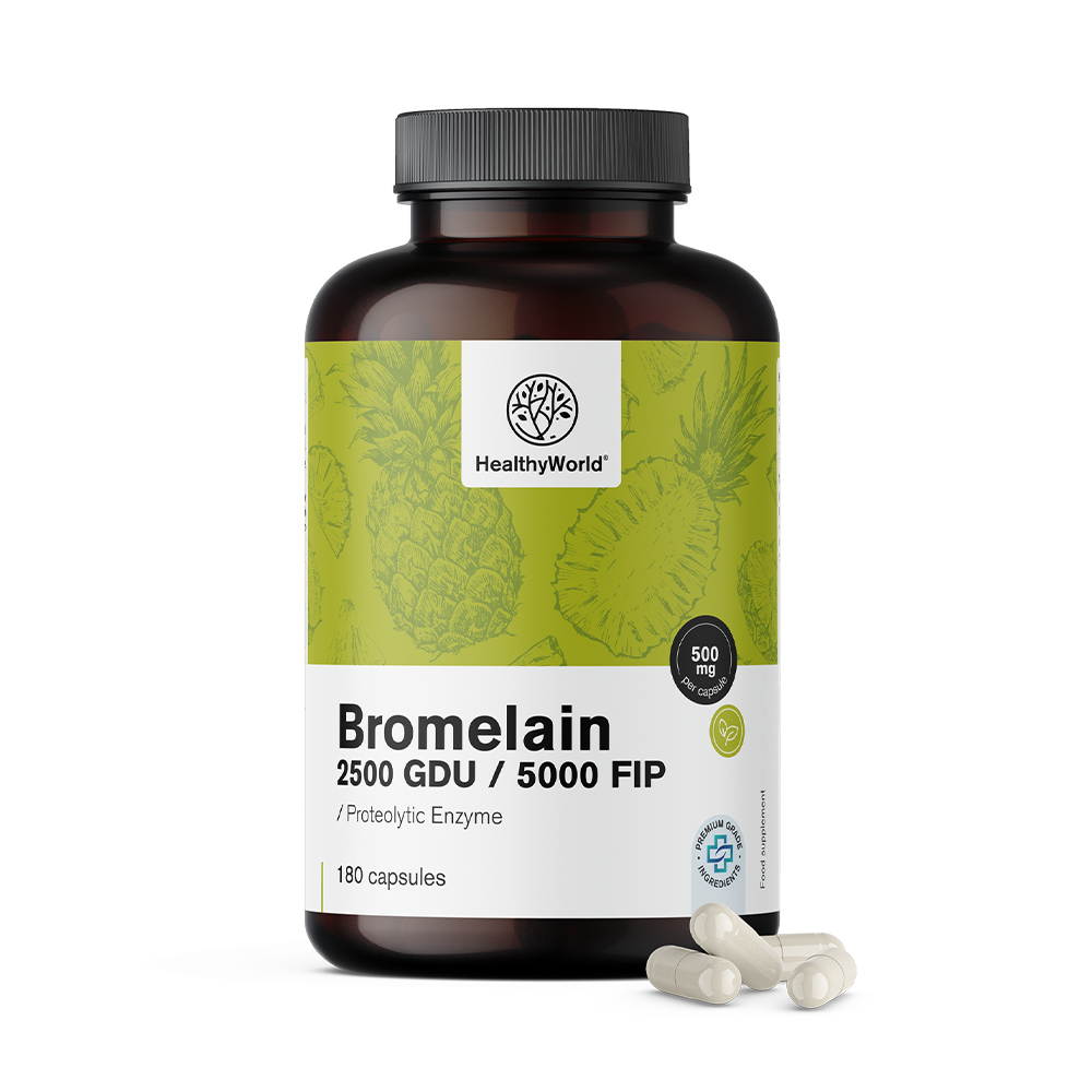 Bromelaína 500 mg em cápsulas