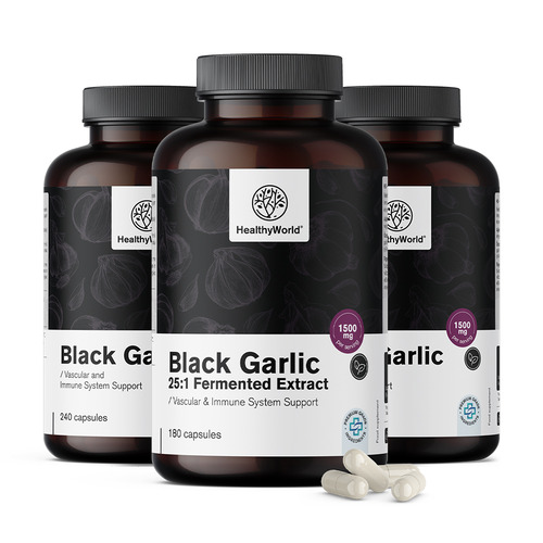 3x Alho negro 1500 mg, total de 540 cápsulas