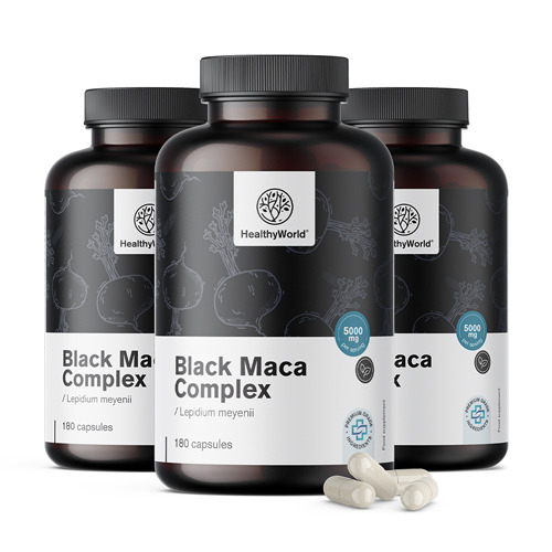 3x Complexo de Maca negra 5000 mg, total de 540 cápsulas