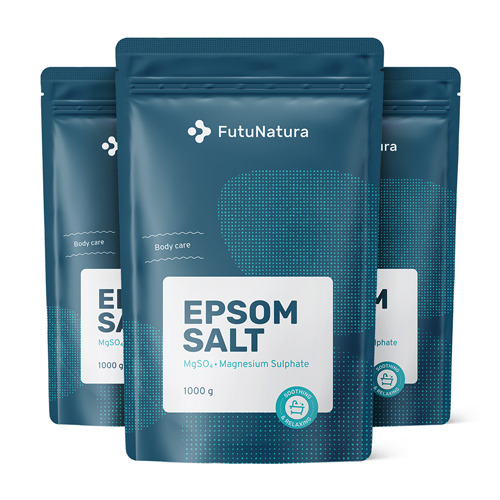 3x Sal de Epsom, total de 3000 g