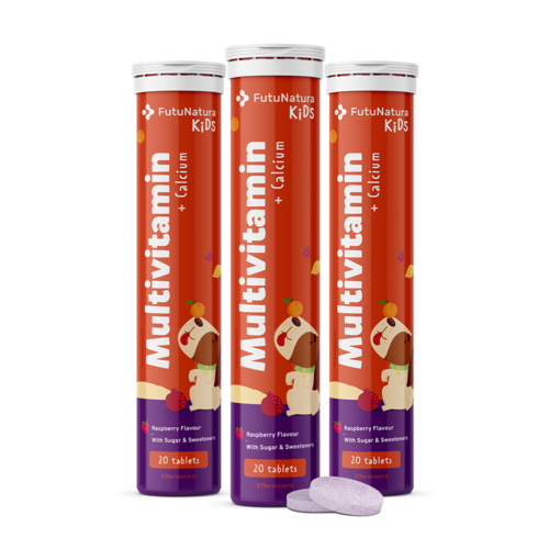 3x Multivitaminas para crianças , total de 60 comprimidos efervescentes