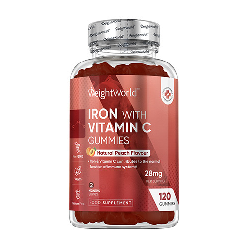 Ferro com vitamina C, 120 gomas