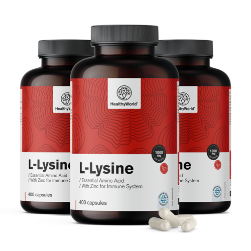 3x L-lizină 1000 mg, total 1200 de capsule