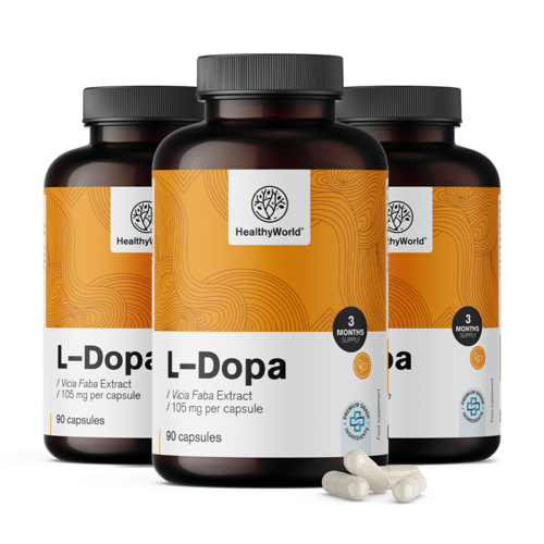 3x L-dopa 105 mg - din extract de boba, total 270 de capsule