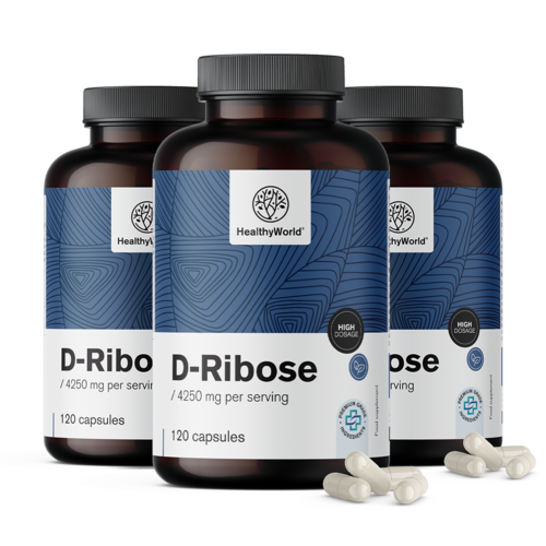 3x D-riboză 850 mg, total 360 de capsule