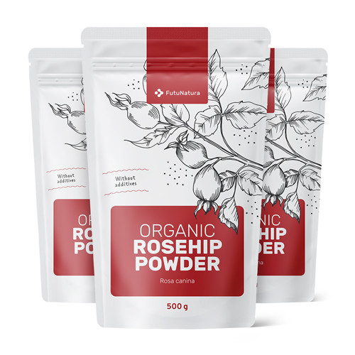 3x BIO Măceșe pulbere, total 1500 g