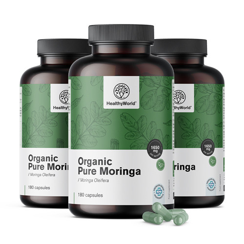 3x BIO Moringa 1650 mg, total 540 de capsule
