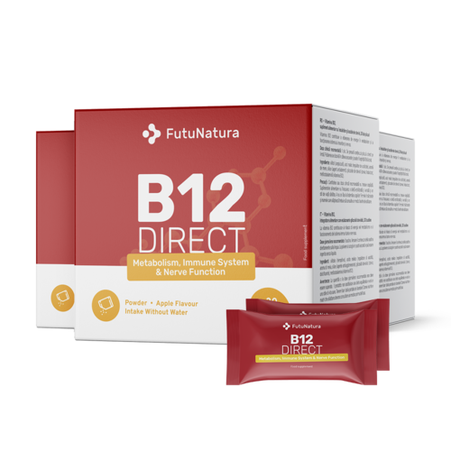3x Vitamina B12 DIRECT, total 90 de plicuri