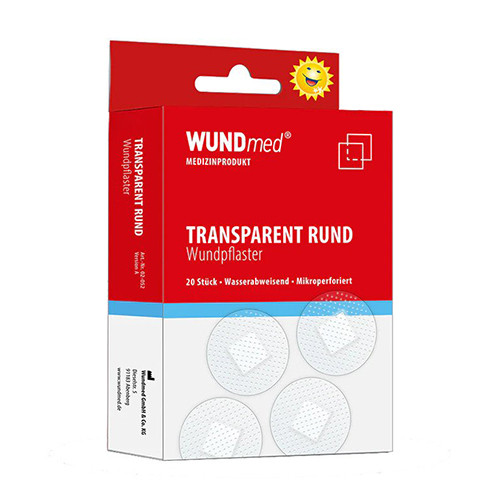 Plasture rotund, transparent, 20 buc