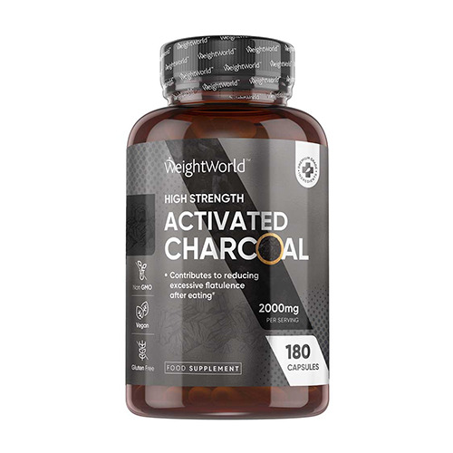 Cărbune activ 2000 mg, 180 de capsule