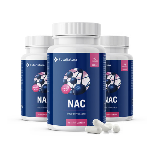 3x NAC 500 mg, spolu 270 kapsúl
