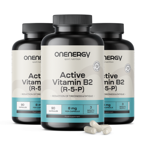 3x Aktívny vitamín B2 (R-5-P), spolu 270 kapsúl