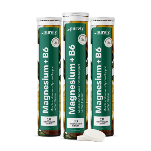 3x Horčík + vitamín B6 - šumivé tablety, spolu 60 šumivých tabliet