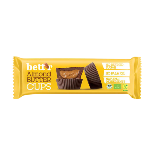 BIO Nut Butter Cups – mandľová nátierka a čokoláda, 3 x 13 g
