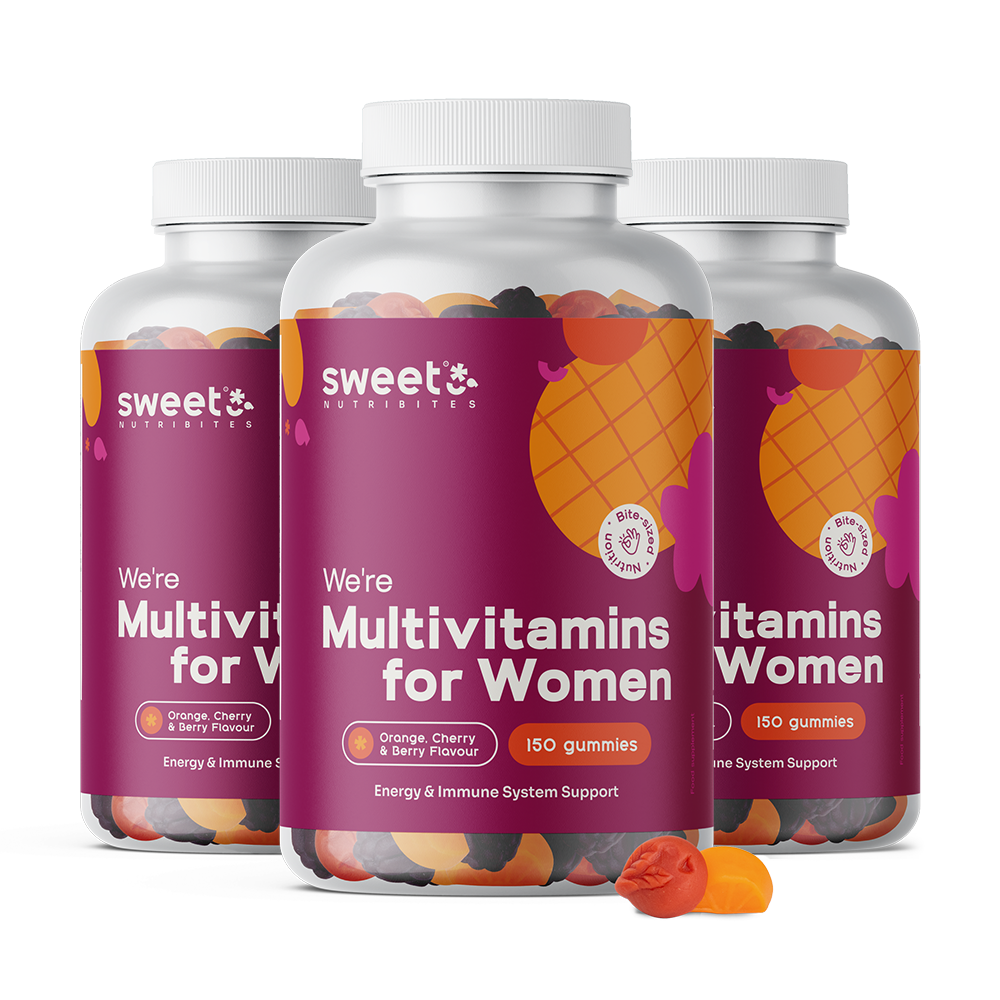 3x Multivitaminas femeninas, en total 450 gominolas