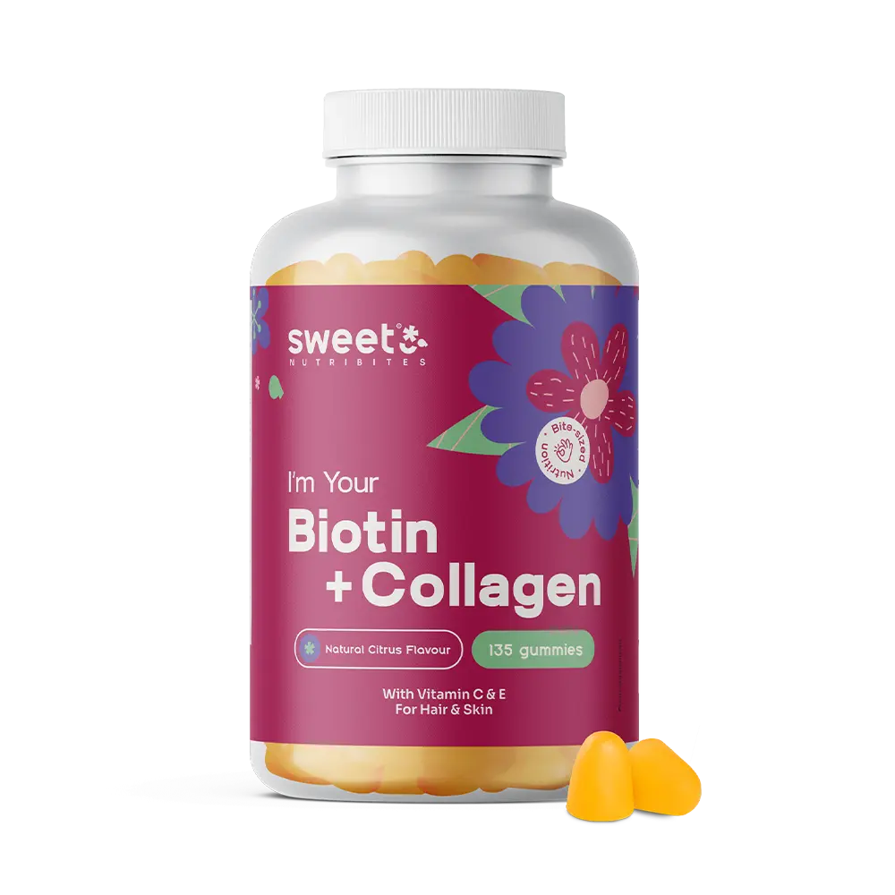 Biotin + kollagén – rágótabletta a haj, bőr és köröm számára