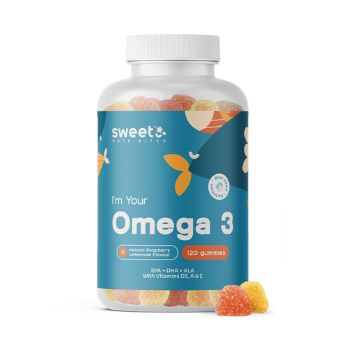 Omega-3 – cu vitamine D3, E și A, 120 de bomboane gumate