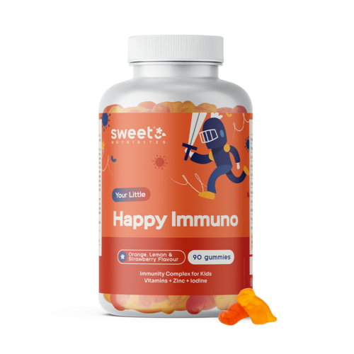 Happy Immuno – bomboane gumate pentru copii pentru sistemul imunitar, 90 de bomboane gumate