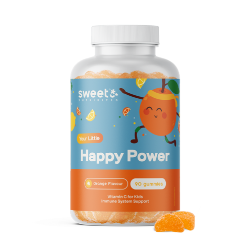 Happy Power – bomboane gumate pentru copii cu vitamina C, 90 de bomboane gumate