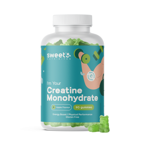 Creatină monohidrat 3000 mg – măr, 90 de bomboane gumate