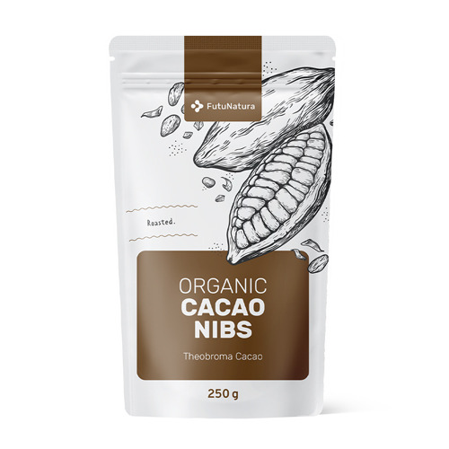 Organic Crushed Criollo Cocoa Beans, 250 g