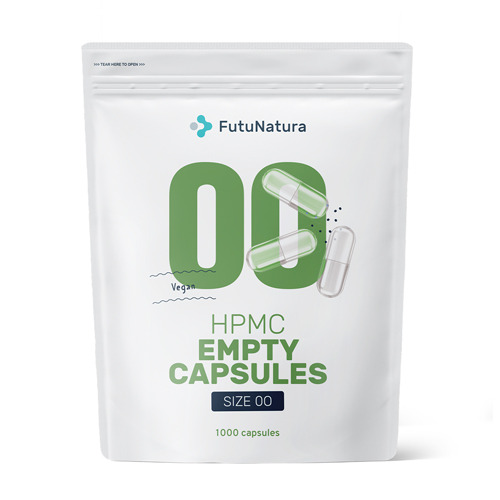 Empty Capsules 00 - Vegan, 1000 capsules
