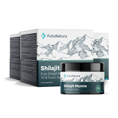 3x Shilajit Mumie Resin – 75 % Fulvic Acid, total 90 g