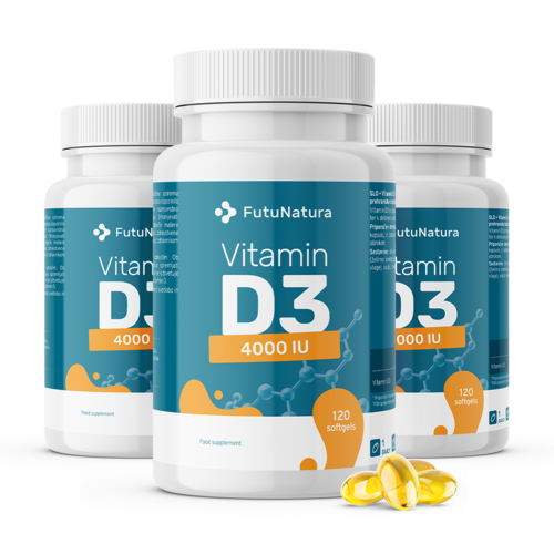 3x Vitamin D3 4000 IU, total 360 softgels