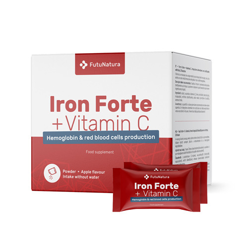 Iron in sachets.