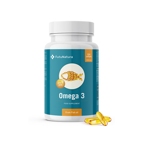 Omega 3 capsules.