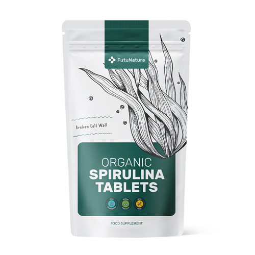 Organic Spirulina 400 mg, 375 tablets