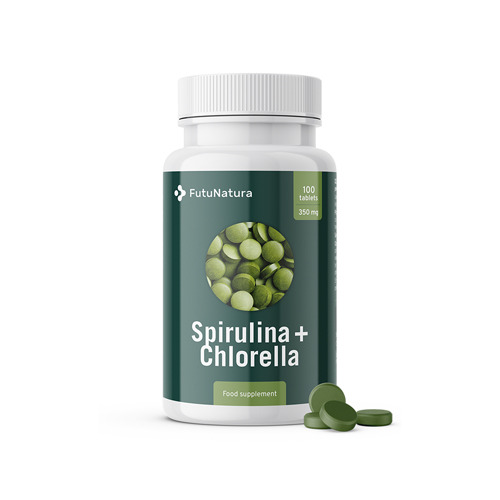 Spirulina + Chlorella Algae, 100 tablets