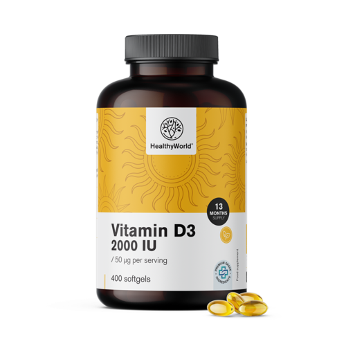 Vitamin D3 2000 IU, 400 softgels