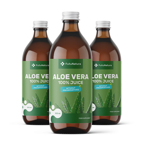3x 100% Aloe Vera Juice, total 1500 ml