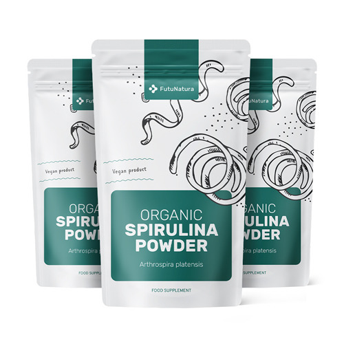 3x Organic Spirulina Powder, total 750 g